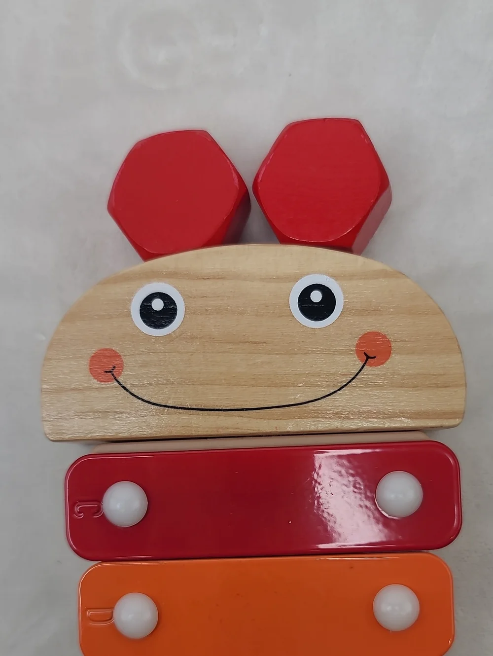 Melissa & Doug Caterpillar Xylophone Musical Toy w/ Wooden Mallets Rainbow Multi
